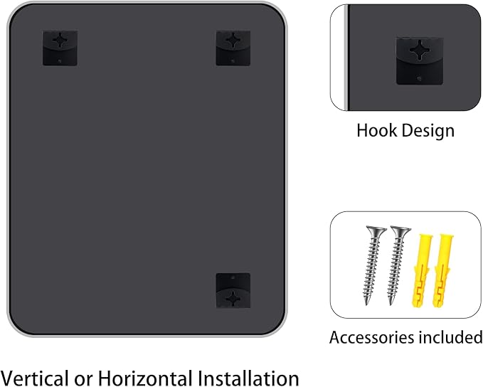 FORBATH 30x36 Inch Silver Bathroom Mirror for Over Sink, Large Rectangular Wall Mirror with Metal Frame, Rounded Corners for Bathroom, Bedroom, Entryway Decor (Horizontal or Vertical)-StrideForce Fitness