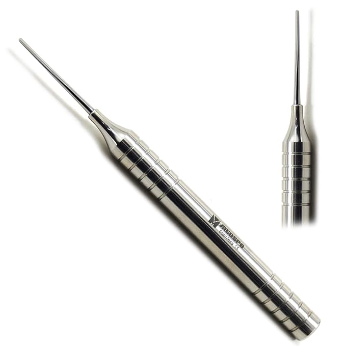 MEDSPO Professional Dental Instruments Osteotome Periotome Luxating Elevator Implant | Orthodontic PDL Teeth | Surgical Root Extraction Spreading (Flex Periotome Titanium Set Of 3)
