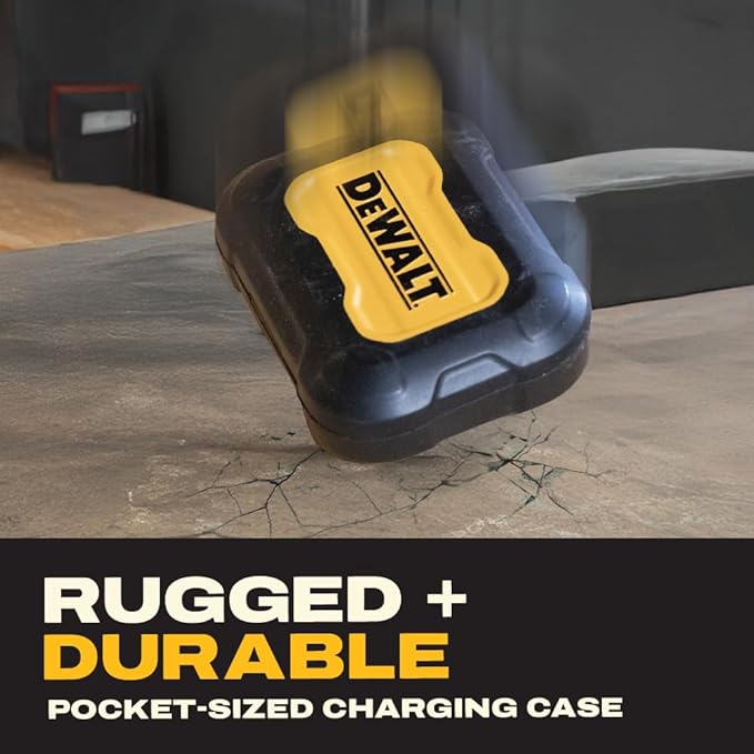 DEWALT Heavy Duty Open Ear Headphones, Bluetooth 5.3 Wireless Earbuds with 44Hrs Runtime, Jobsite Premium Sound True Wireless Air Conduction Open Ear Earbuds with Earhooks for Worksites and Workouts-StrideForce Fitness