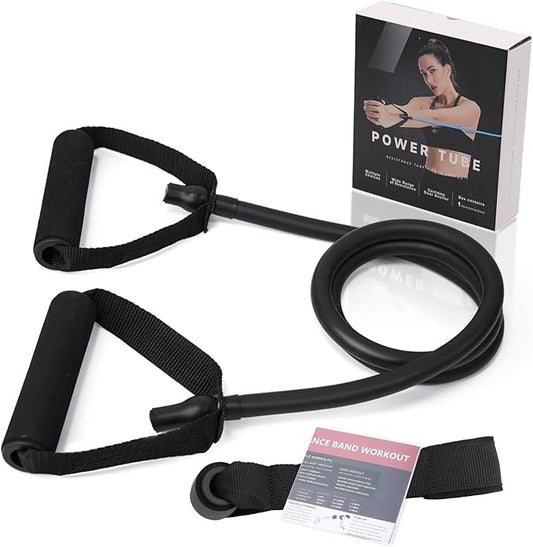 Resistance Bands with Handles for Working Out Women and Men, Exercise Bands with Door Anchor, Stretch Bands for Home Workouts, Simple Guide Included-StrideForce Fitness