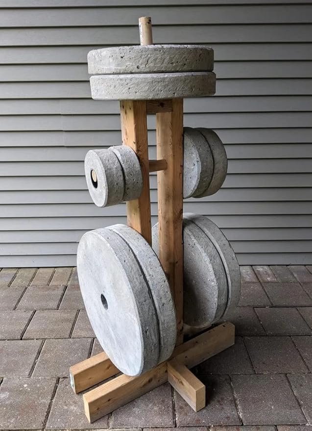 DIY Concrete Weight Mold Set - 5 pcs ABS Plastic 2mm Thick - Dumbbell & Barbell Weight Plates