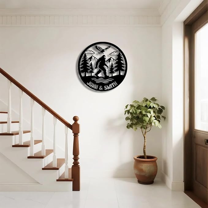 Personalized Metal Name Sign | Custom Family Wall Art & Split Letter Name | Indoor Metal Decor Gift | Decorations for Dad Mens Home Garden-StrideForce Fitness