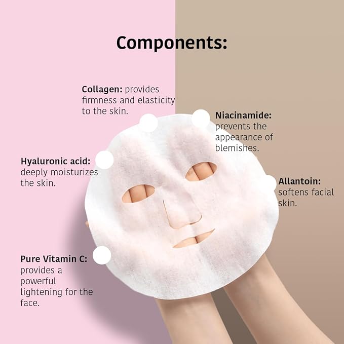 IROHA NATURE Anti-Aging Face & Neck Tissue Mask with Collagen (Pack of 15) | Firms and Prevents Wrinkles and Fine Lines | Visible Results in 15 Minutes | 96% Natural Ingredients | Mature Skin