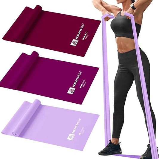 Resistance Bands,Professional Long Non-Latex Elastic Stretch Bands,Exercise Bands for Physical Therapy, Yoga, Pilates, Rehab, at-Home or The Gym Workouts, Strength Training-StrideForce Fitness