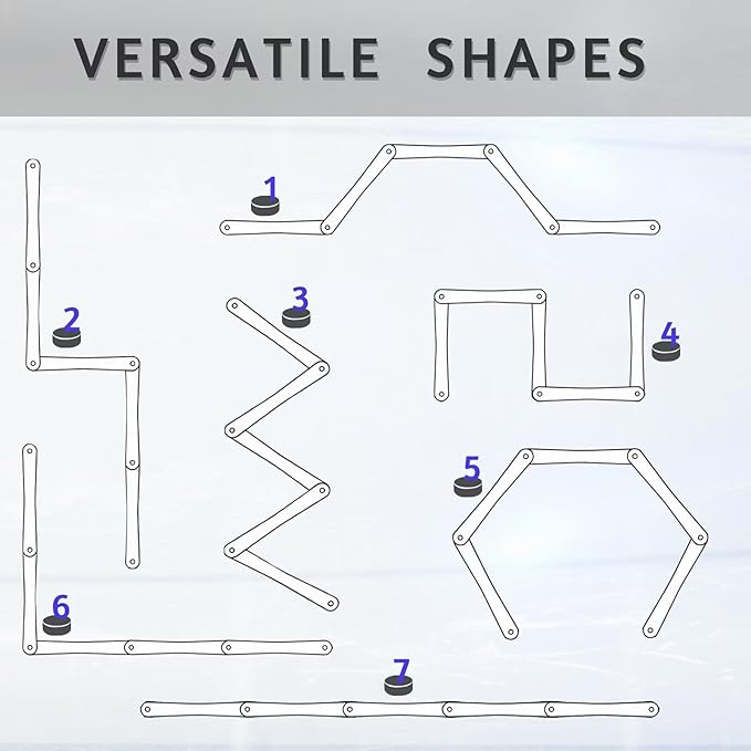 Lightweight Hockey Stick Handling Training Equipment for Enhanced Handling, for Puck Control - Solid, Portable, Durable and Multi-Angle Adjustable, Black-StrideForce Fitness