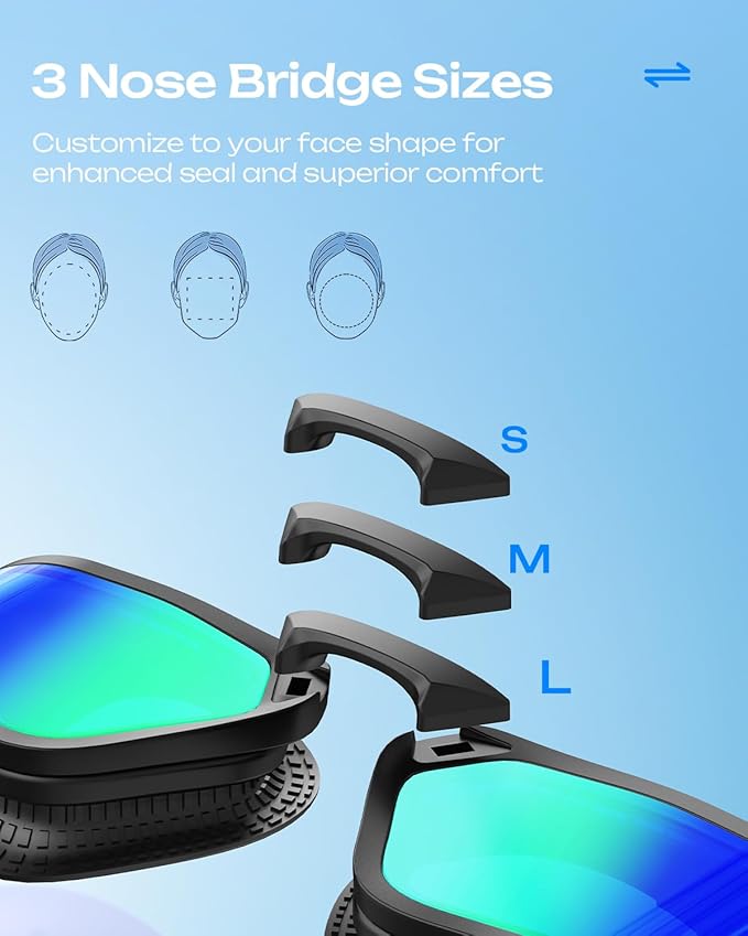 Swim Goggles, Unisex Adult Swimming Goggles for Men Women Youth - Anti Fog, Anti UV, No Leakage, HD Wider View-StrideForce Fitness