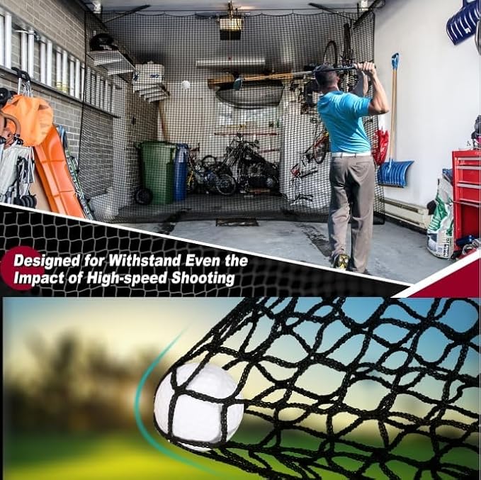 Sports Backstop Net - Hitting Net for Golf, Baseball, Hockey, Soccer - 10 x 10Ft/10 x 15Ft/10 x 20Ft/10 x 25Ft/15 x 15Ft/15 x 20Ft-StrideForce Fitness