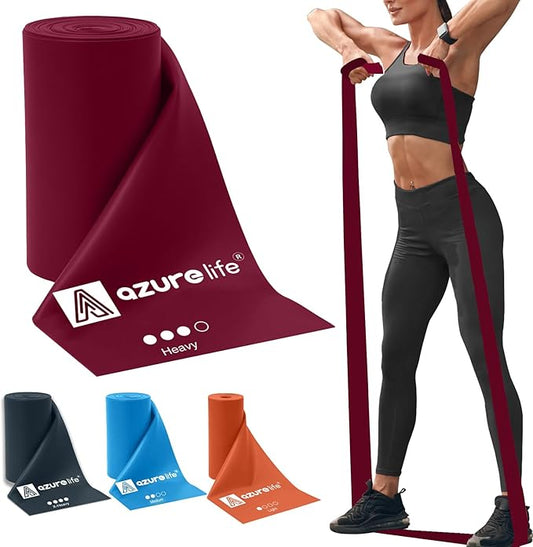 Professional 8 Yards Bulk Resistance Bands Rolls or 5,6,7 ft. Long Non-Latex Elastic Exercise Bands, Stretch Bands for PT, Yoga, Pilates, Rehab, at-Home or The Gym Workouts-StrideForce Fitness