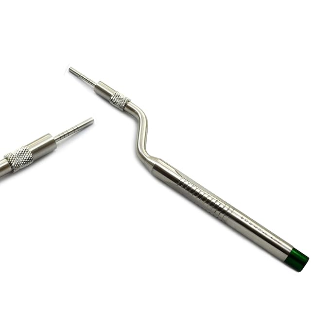 MEDSPO Professional Dental Instruments Osteotome Periotome Luxating Elevator Implant | Orthodontic PDL Teeth | Surgical Root Extraction Spreading (Osteotome Periotome Curved)