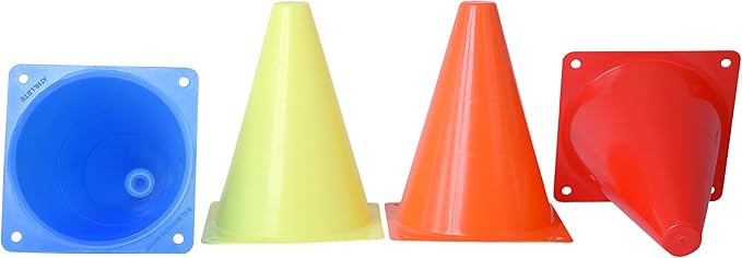 Cones for Sports Training, 7 Inches Tall & Visible, Durable and Easy to Handle Sports Cones, Ideal for All Kinds of Training Cones Activities and Field Practice Sport-StrideForce Fitness