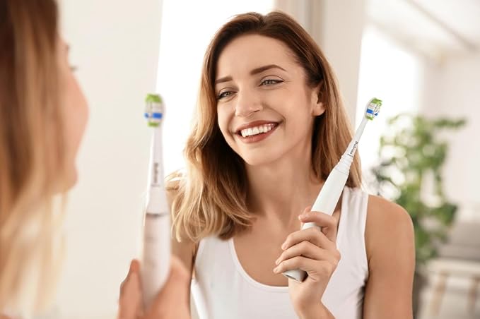 Replacement Toothbrush Heads Compatible with Philips Sonicare, W Brush Head for Phillips Sonicare C-1 C-2 4100 5100 5300 6100 Electric Toothbrushes, White, 12 Count