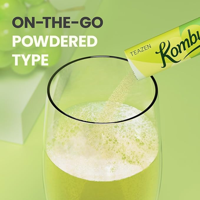 TEAZEN Shine Muscat Kombucha Tea, Electrolyte & Hydration Drink Mix, Sugar Free, Live Probiotics & Prebiotics, 30 Sticks, 5.29oz-StrideForce Fitness