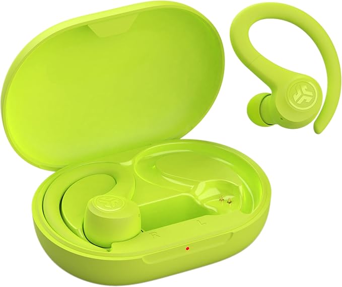 JLab Go Sport+ Wireless Workout Earbuds Featuring C3 Clear Calling, Secure Earhook Sport Design, 35+ Hour Bluetooth Playtime, and 3 EQ Sound Settings (Yellow)-StrideForce Fitness