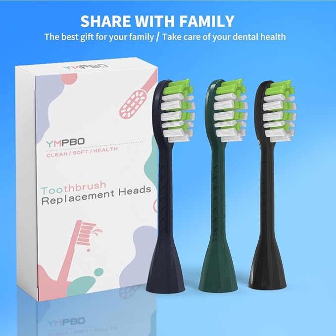 Toothbrush Replacement Heads Compatible with Philips One Series Sonicare Rechargeable Toothbrush BH1022/08, 10 Pack Replacement Heads, Soft Bristles, Sage Green