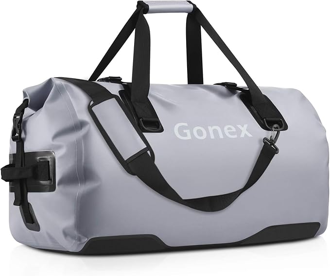 Gonex 40L 60L 80L Extra Large Waterproof Duffle Travel Dry Duffel Bag Heavy Duty Bag with Durable Straps & Handles for Kayaking Paddleboarding Boating Rafting Fishing-StrideForce Fitness