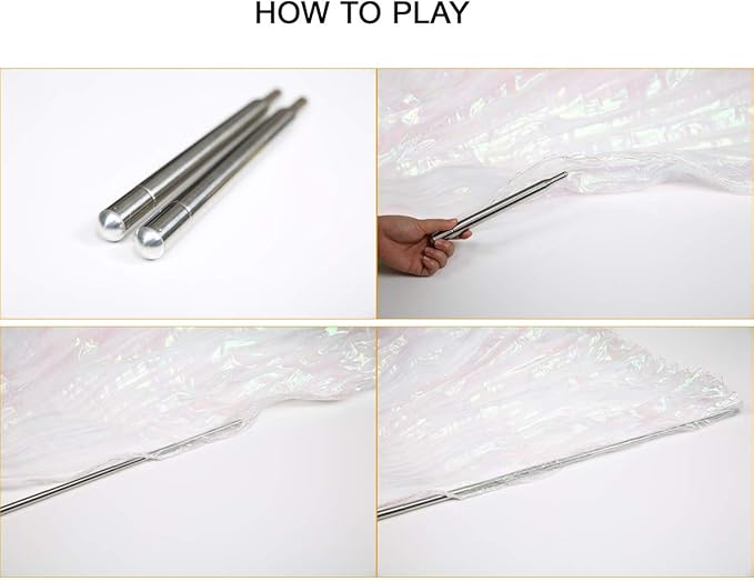 Light Weight Super Endurance Belly Dance Wings Telescopic Stick, Stainless Steel Telescopic Rod Cat Noir Stick-StrideForce Fitness