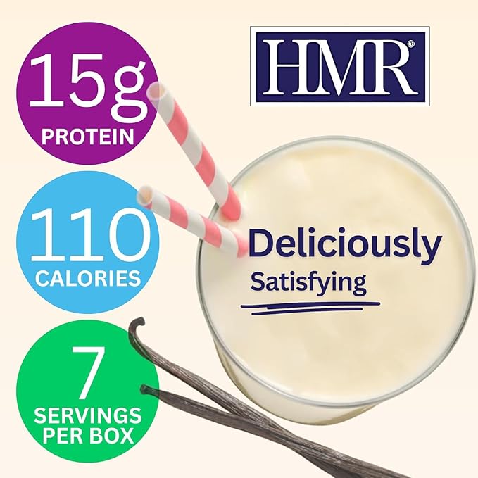 HMR 70 Plus Vanilla/Chocolate Shake & Pudding Mix | Meal Replacement Powder | Lactose-Free | 15g Protein | Easy to Make | Low Calorie | 7 Servings Per Box-StrideForce Fitness
