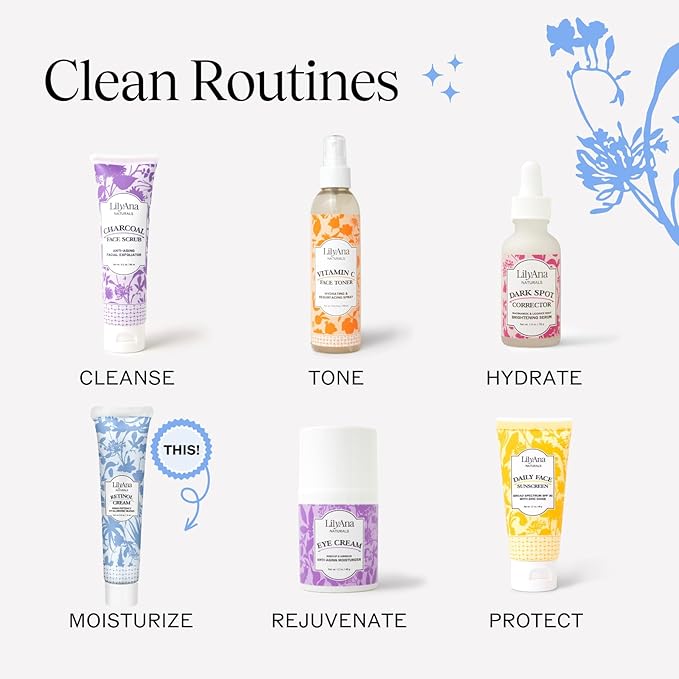 LilyAna Naturals Anti Aging Retinol Face Cream for Women – Wrinkle & Neck Cream for Firming, Retinol Moisturizer for Face with Hyaluronic Acid, Hydrating Night Cream for Fine Lines, Collagen Boost-StrideForce Fitness