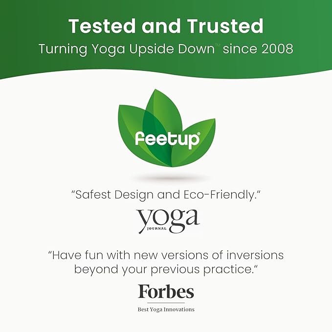 FeetUp - The Original Yoga Headstand Bench, Vegan Handstand Trainer Bench and Stand, Strength Training Inversion Equipment for Relaxation and Strength, Includes App & Starter Kit, #1 Worldwide-StrideForce Fitness