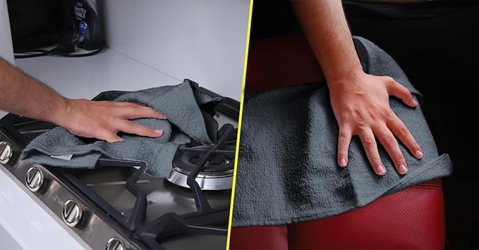 Avalon Towels Terry Bar Mop Towels (Value Pack of 60) Size 14"x17" – Absorbent and Durable, Multipurpose Cleaning Rags, Cotton Cleaning Cloths, Terry Cloth Rags, Reusable Shop Rag (Grey)-StrideForce Fitness