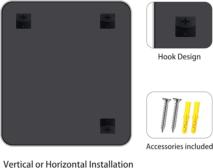 FORBATH 40x36 Inch Silver Bathroom Mirror for Over Sink, Large Rectangular Wall Mirror with Metal Frame, Rounded Corners for Bathroom, Bedroom, Entryway Decor (Horizontal or Vertical)-StrideForce Fitness