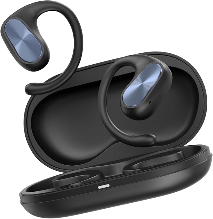 Open Ear Headphones, Bluetooth Wireless Open Ear Earbuds (0.3oz Lightweight) with 15mm Drivers, 45H Playtime, IPX5 for Sports, Fitness, Cycling, Running, Travel, Driving-StrideForce Fitness