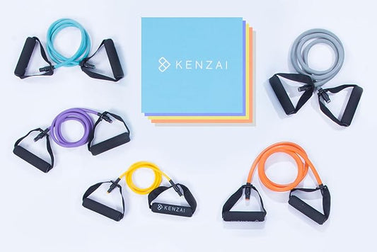 Kenzai Resistance Bands Exercise Set with Handles, Multi-Color Fitness Tubes, Strength Training Equipment for Home Workouts-StrideForce Fitness