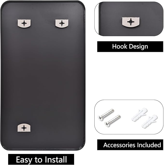 FORBATH Bathroom Mirror 30" X 60",Large Rectangular Wall Mirror, Black Metal Framed Rounded Corner Wall Mounted Mirror for Bathroom Bedroom Entryway Decor(Horizontal/Vertical)-StrideForce Fitness