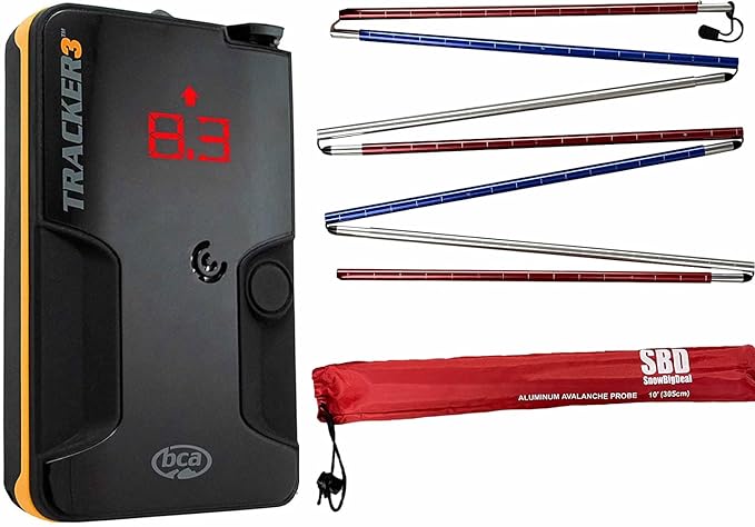 BCA Tracker 3 Avalanche Beacon + SBD 10 Foot American Probe 10 Foot SBD Probe-StrideForce Fitness
