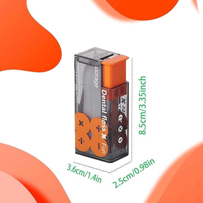 Floss Pick Dispenser, Portable Dental Floss Dispenser Refillable, Automatic Pop-Up Floss Container & Floss Pick Holder with 10 Floss Picks for Purse Bathroom Travel (6 Pack)