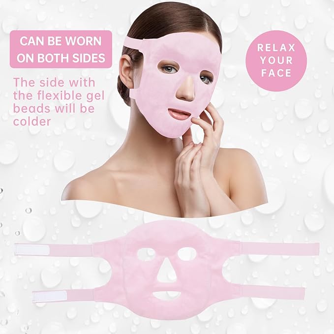 ZNÖCUETÖD Face Ice Mask Facial Ice Packs Gel Hot Cold Compress for Post Oral, Dental, Nose,Facelift Plastic Cosmetic & Laser Surgery Recovery Puffiness Swelling Dark Circles & Headaches