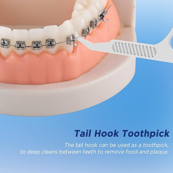 Individually Wrapped Orthodontic Flossers for Braces - Ortho Dental Floss Picks, 75 Count (Pack of 1)