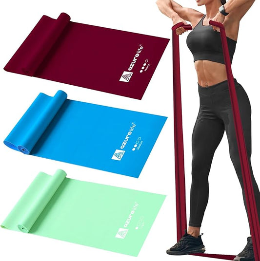 Resistance Bands,Professional Long Non-Latex Elastic Stretch Bands,Exercise Bands for Physical Therapy, Yoga, Pilates, Rehab, at-Home or The Gym Workouts, Strength Training-StrideForce Fitness
