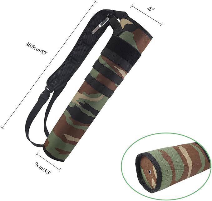 KRATARC Archery Lightweight Back Arrow Quiver Dual Use Foldable Compact Hip Arrows Bag with Molle System Hanged for Target Shooting-StrideForce Fitness