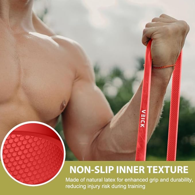 VEICK Resistance Bands for Working Out, Exercise Bands, Workout Bands, Pull Up Assistance Bands, Long Heavy Stretch Bands Set for Men and Women, Power Weight Gym at Home Fitness Equipment-StrideForce Fitness