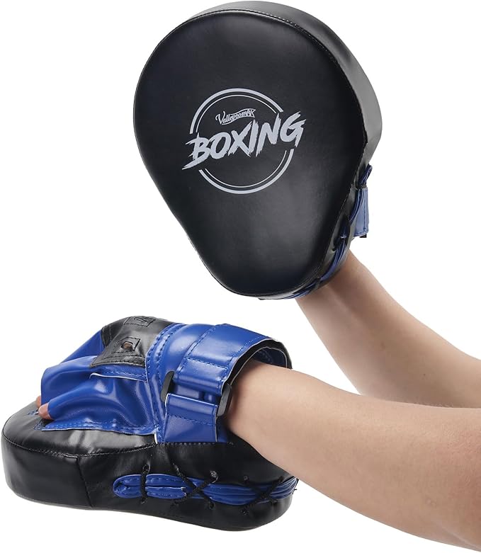 Valleycomfy Boxing Curved Focus Punching Mitts- Leatherette Training Hand Pads-StrideForce Fitness