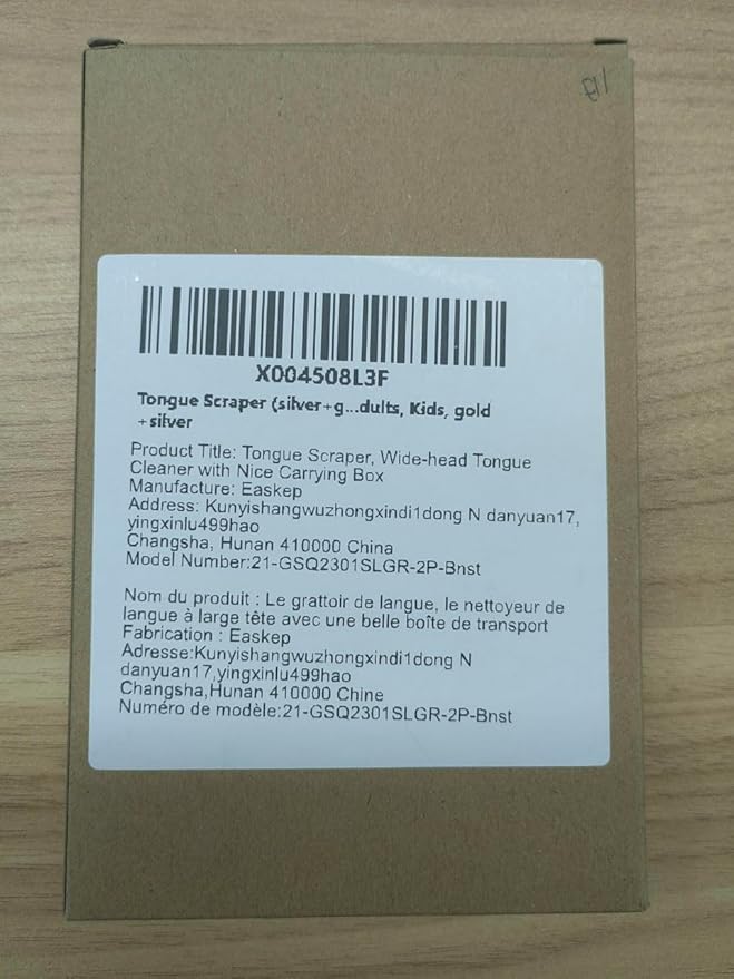 Tongue Scraper (2 Pack), Wide-Head Tongue Cleaner with Nice Carrying Box, Easkep 100% Stainless Steel Tongue Scrapers Cleaners, for Men, Women, Adults, Kids