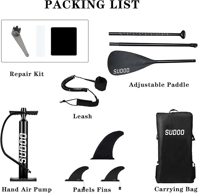 Inflatable Stand Up Paddle Board 10‘x30‘‘- Ultra-Light SUP with Backpack, Pump, Paddle, Coil Leash, 3 Fins, Repair Kit, Stable Design, Non-Slip EVA Deck for Adults & Youth-StrideForce Fitness