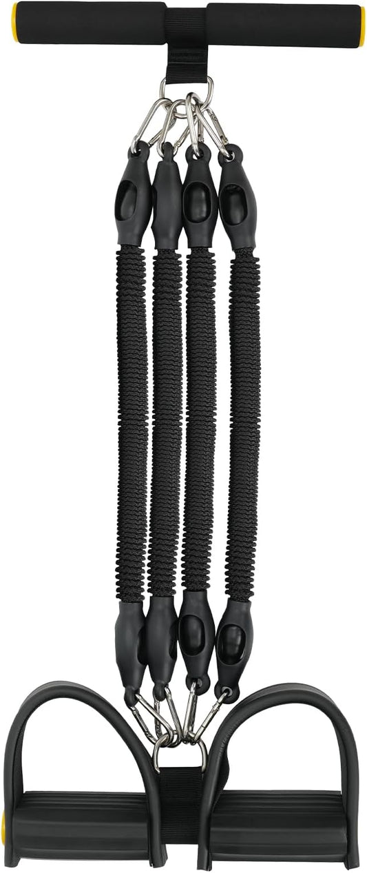 Multifunction Tension Rope, 2 Tubes Stretch Yoga Pedal Tension Strap, Adjustable Resistance, Tension Rope Fitness Equipment-StrideForce Fitness