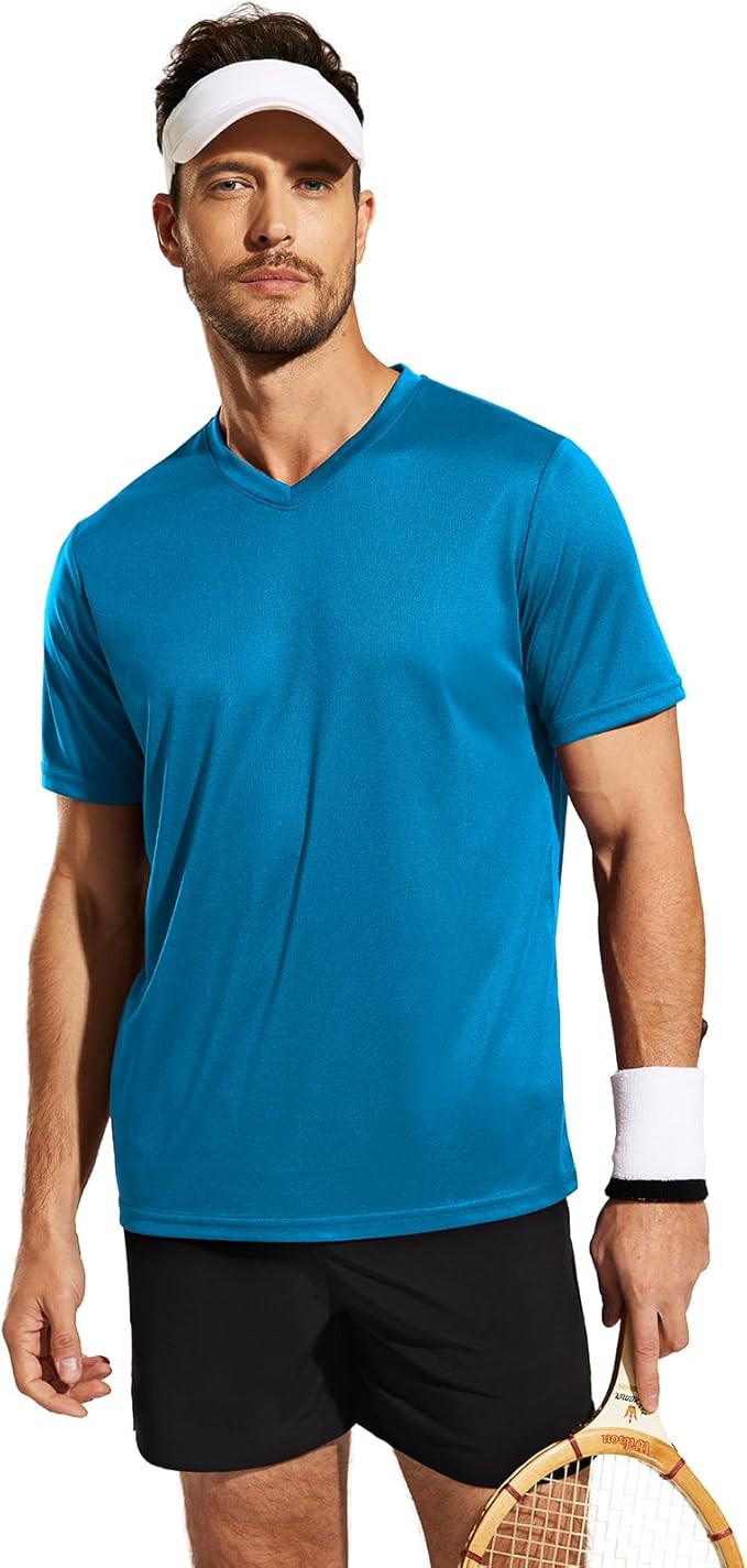 MIER Men's Quick Dry Workout Shirts Moisture Wicking Running Athletic Performance T-Shirts Recycled Polyester Top Tee-StrideForce Fitness