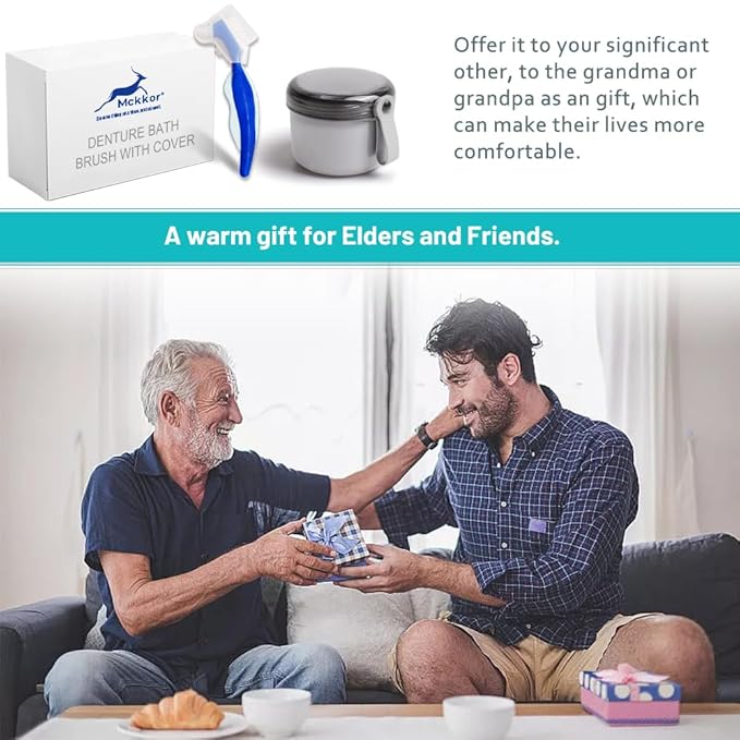 Denture Case with Denture Brush, Waterproof Denture Bath with Portable Denture Brush Holder,Partial Denture Case with Basket denture cups for soaking dentures (pink)