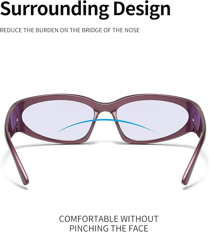 SOAR&EAGLE Y2K 3Pack Polarized sunglasses Wrap Around Men's Women's sunglasses Fashion Sport Shades Sun Glasses-StrideForce Fitness