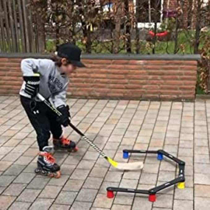 Potent Digital Stickhandling Trainer 2.0 – App-Enabled Hockey Training Aid | Real-Time Feedback, Scoreboard & Timer | Portable On/Off Ice Puck Handling & Reaction Drills-StrideForce Fitness
