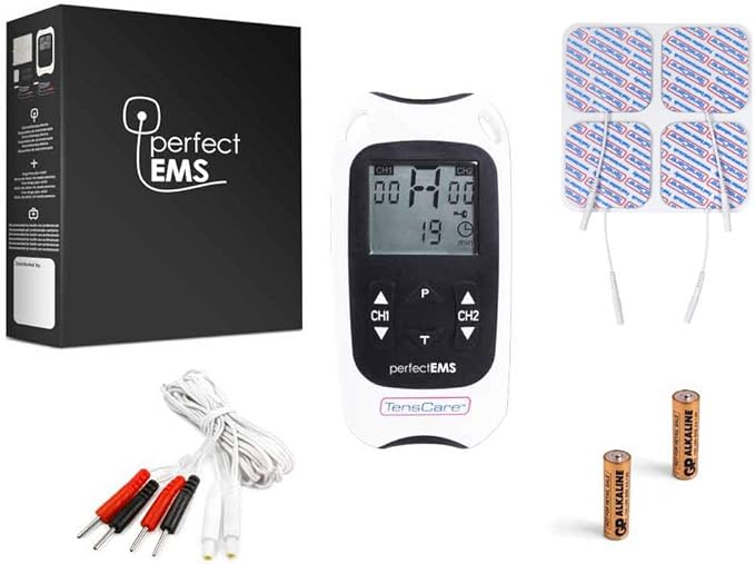 TensCare Perfect EMS - Strengthen, Rehabilitate and Tone Muscles. Recover Faster from Injuries. TENS Program for Pain Relief-StrideForce Fitness