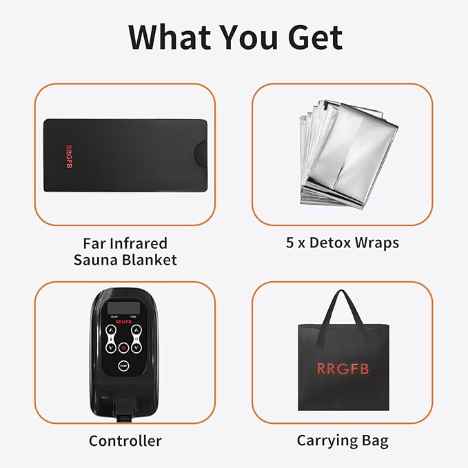 Low EMF Portable Infrared Sauna Blanket,Crystal Therapy Home Relaxation, Adjustable Timer 1-60 Min, 95-167℉ Temp Range, 6 ft x 2.95 ft, Durable PU Leather Cover-StrideForce Fitness