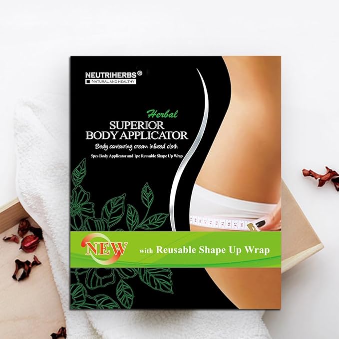 Neutriherbs Body Applicator with Wrap, Effective Nature Formula to Shape, Tone, Firm Body, Works for Belly, Stomach,Legs,Arms,Buttocks (5pcs)-StrideForce Fitness