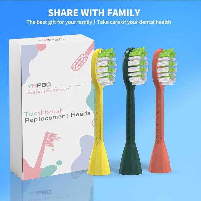 Toothbrush Replacement Heads Compatible with Philips One Series Sonicare Battery Toothbrush HY1100, 10 Pack Replacement Heads, Soft Bristles, Orange Red