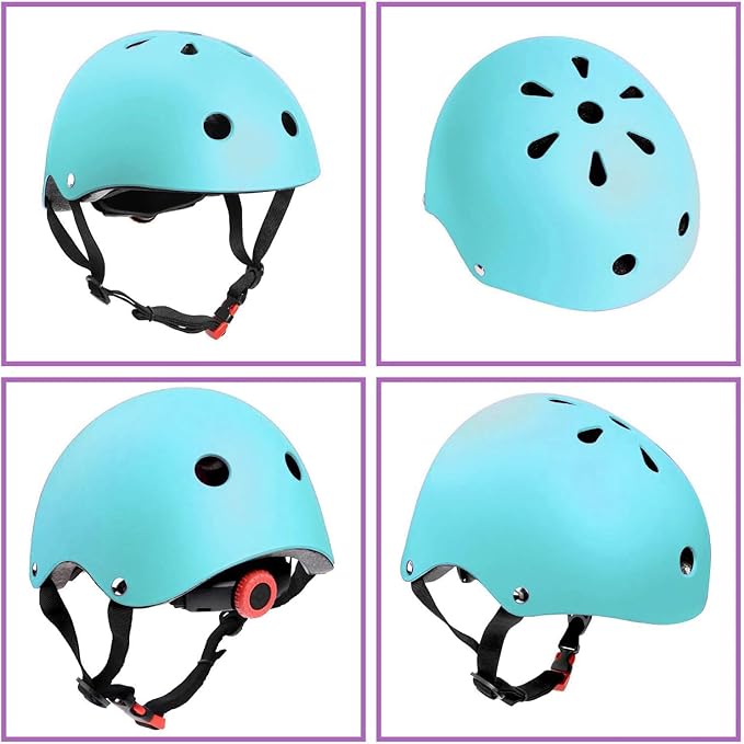 Adjustable Helmet for Ages 5-16 Kids Toddler Boys Girls Youth,Protective Gear with Elbow Knee Wrist Pads for Multi-Sports Skateboarding Bike Riding Scooter Inline skatings Longboard Roller Skate-StrideForce Fitness