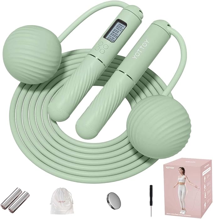 Cordless Jump Rope with Counter - Ropeless Jump 2 In 1 with