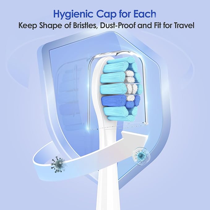 MRYUESG Replacement Toothbrush Heads Compatible with Philips Sonicare, 10 Pack, Electric Tooth-Brush Replacement Heads Compatible with Phillips,5 Green 5 Blue